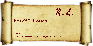 Mató Laura névjegykártya
